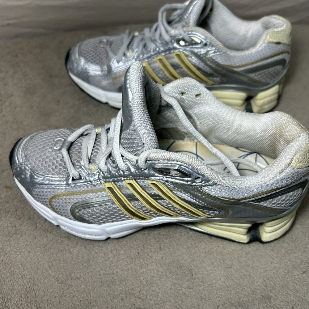 Adidas a3 Adistar Cushion 3 Womens 6.5 Silver Gold Y2K Running Shoes 2004